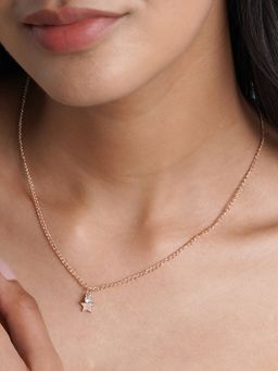 Joker and Witch - Joker & Witch Starry Rhinestone Rosegold Necklace Charm