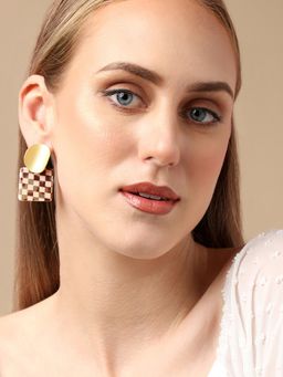 Sohi - Gold Plated Party Designer Drop Earring For Women - Multi-Color