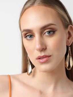 Sohi - Gold Plated Party Designer Stone Drop Earring For Women - Gold