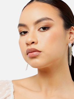 Sohi - Gold Plated Party Designer Stone Drop Earring For Women - Gold