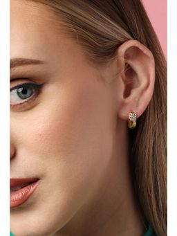 Sohi - Gold Plated Party Designer Stone Drop Earring For Women - Gold