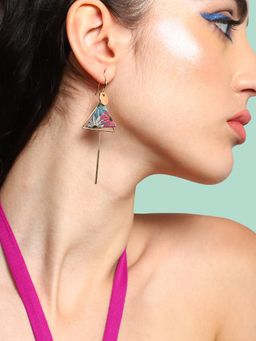 Sohi - Gold Plated Party Designer Stone Drop Earring For Women - Multi-Color