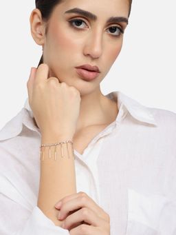 Sohi - Gold Plated Party Designer Bracelet For Women - Gold