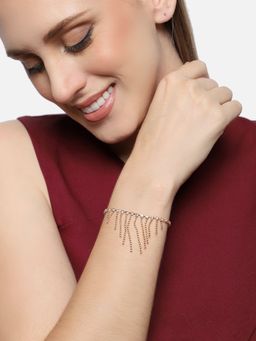 Sohi - Gold Plated Party Designer Bracelet For Women - Gold