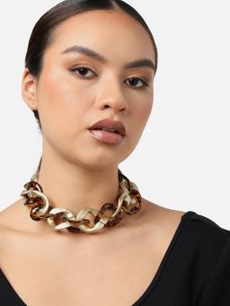 Sohi - Gold Plated Party Designer Necklace For Women - Multi-Color