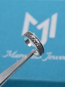 Margento Jewels - 925 Sterling Silver Elephant Style Plain Adjustable Toe Ring