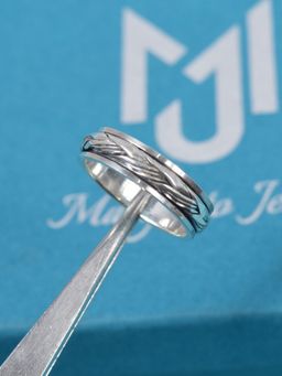 Margento Jewels - 925 Sterling Silver Plain Spinner Band Ring-5
