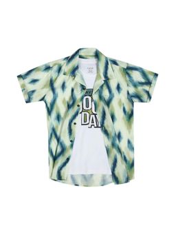 CAVIO - Boys Tie Dye Printed Half Sleeve Shirt & T-shirt