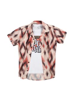 CAVIO - Boys Tie Dye Printed Half Sleeve Shirt & T-shirt