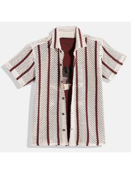 CAVIO - Boys Striped Printed Half Sleeve Shirt & T-shirt