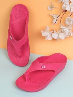 Carlton London - Women Pink Solid Flipflops