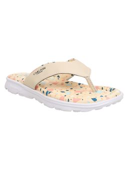Carlton London - Women Beige Printed Flipflops