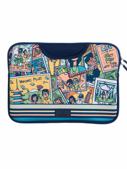 Teal by CHUMBAK - Blue Around The World Laptop Sleeve