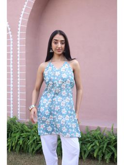 SAY - Blue Floral Top for Women