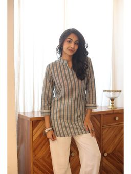 SAY - Blue Stripes Top for Women