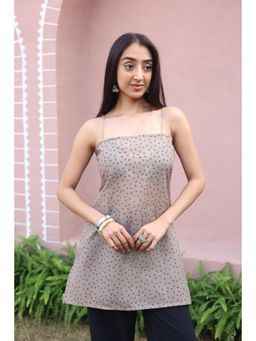 SAY - Brown Floral Top for Women