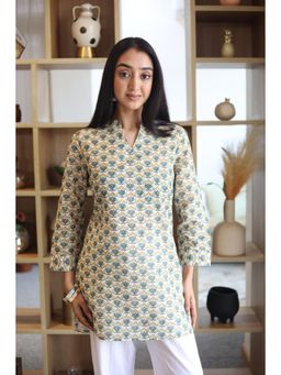 SAY - Beige Floral Top for Women