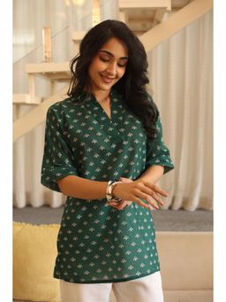 SAY - Green Floral Top for Women