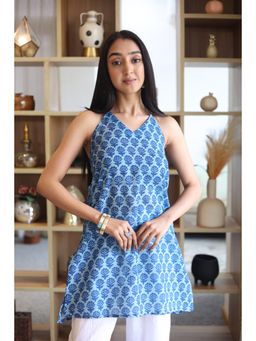 SAY - Blue Floral Top for Women