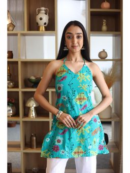 SAY - Green Floral Top for Women