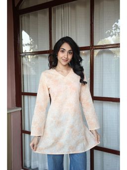 SAY - Orange Floral Top for Women