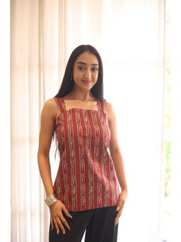 SAY - Red Printed Top for Women