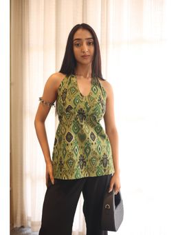 SAY - Green Printed Top for Women