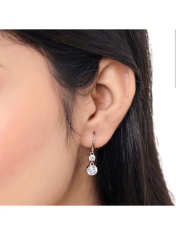 Yellow Chimes - Swarovski Collection White and Steel-Toned Rhodium-Plated Drop Earrings