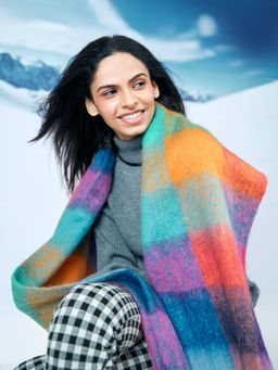 ToniQ - Multi-Color Colorblock Scarf