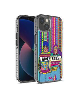 DailyObjects - Woke Broke Couple Stride 2.0 Case Cover for iPhone 13 6.1 inch