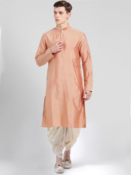 KISAH - Men Peach Kurta (Set of 2)