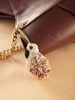 Pipa Bella by Nykaa Fashion - White Bird Beaded Bag Charm