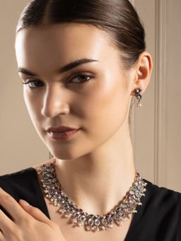 PANASH - Stones Studded and Beaded Jewellery Set