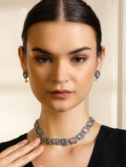 PANASH - Stones Studded and Beaded Jewellery Set