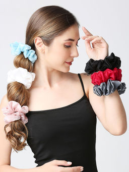 OOMPH - Tissue Satin Scrunchies (Pack of 6)