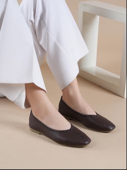 MOZAFIA - Women Dark Brown Casual Ballerina