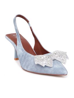 Sherrif Shoes - Women Blue Stiletto Heels
