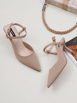 Sherrif Shoes - Women Beige Stiletto Heels