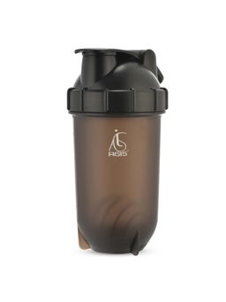 AGIS - Black 500Ml Plastic Bullet Gym Shaker Bottle
