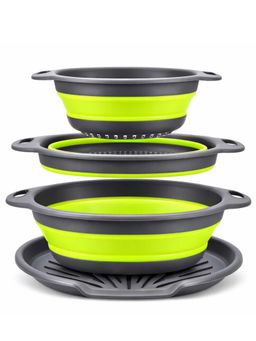 YELONA - Green Silicone Collapsible Colander Food Strainer
