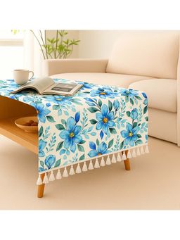 THROW PILLOW - White Elegant Watercolour Floral Table Cover