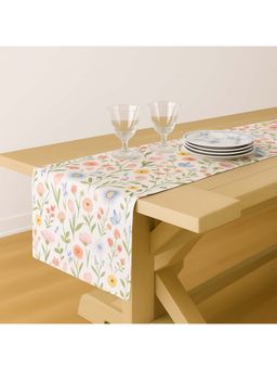 THROW PILLOW - Beige Spring Floral Wildflower Dining Decor Table Runner