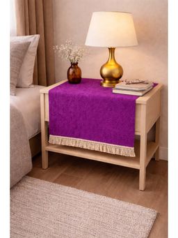 THROW PILLOW - Purple Fringe Table Runner