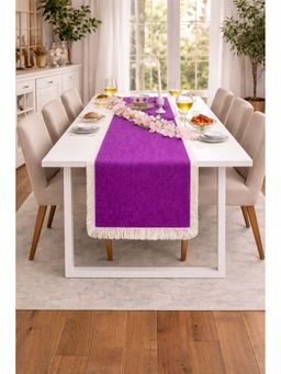 THROW PILLOW - Purple Fringe Table Runner