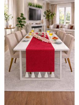 THROW PILLOW - Red Tassel Table Runner