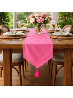 THROW PILLOW - Blush Pink Triangle Drop Tassels Table Runner