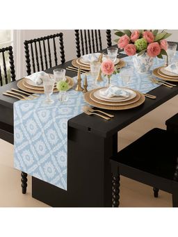 THROW PILLOW - Light Blue Damask Table Runner