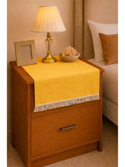 THROW PILLOW - Yellow Fringe Table Runner