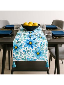 THROW PILLOW - Elegant White Watercolor Floral Table Runner