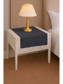 THROW PILLOW - Dark Grey Fringe Table Runner